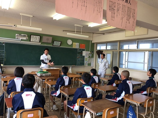 職業体験　塗装　中学生