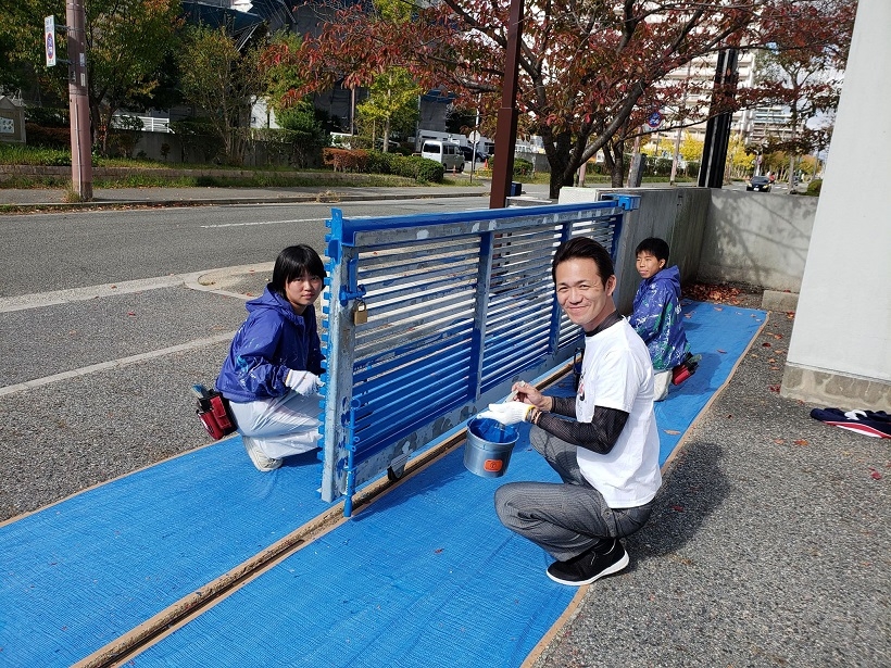 職業体験　塗装　中学生